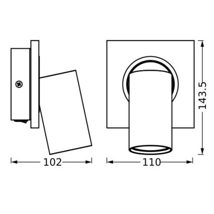 Ledvance - Foco de parede LED DECOR MERCURY 1xGU10/3,4W/230V