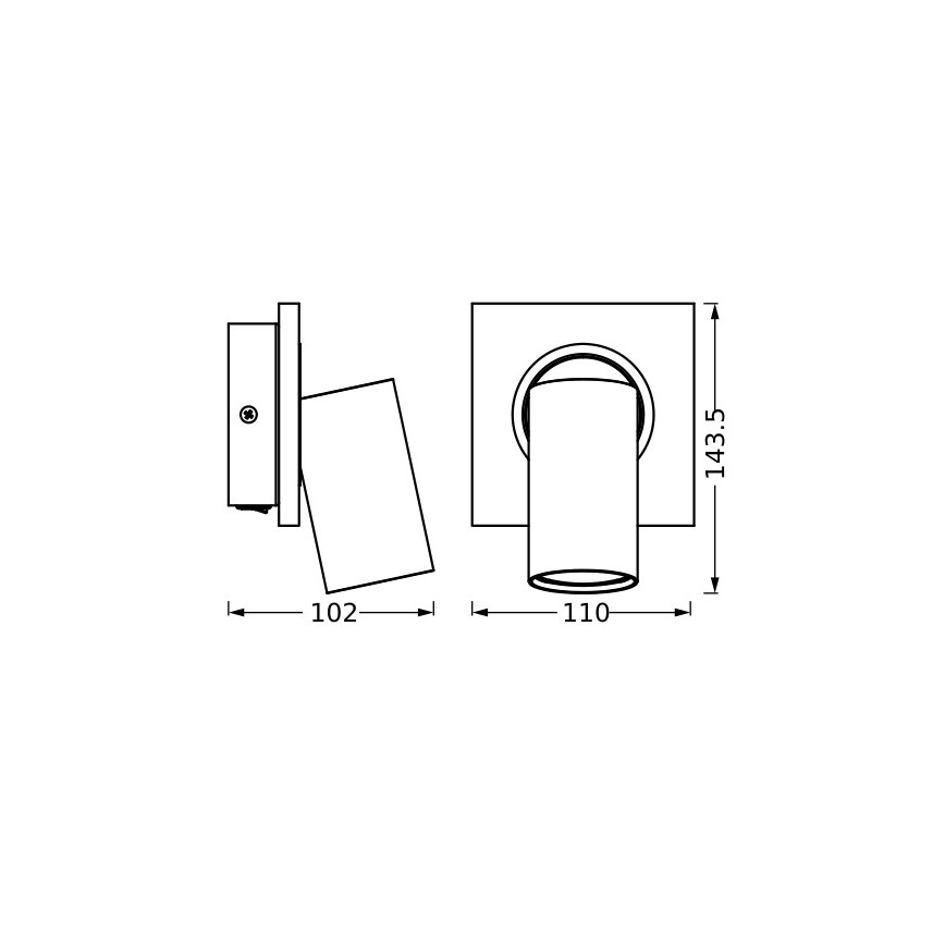 Ledvance - Foco de parede LED DECOR MERCURY 1xGU10/3,4W/230V