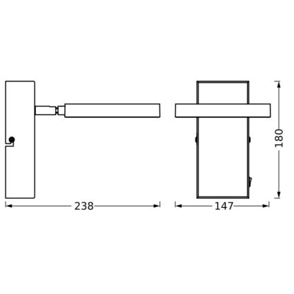 Ledvance - Foco de parede LED DECOR SATURN LED/11W/230V 3000/4200/6500K