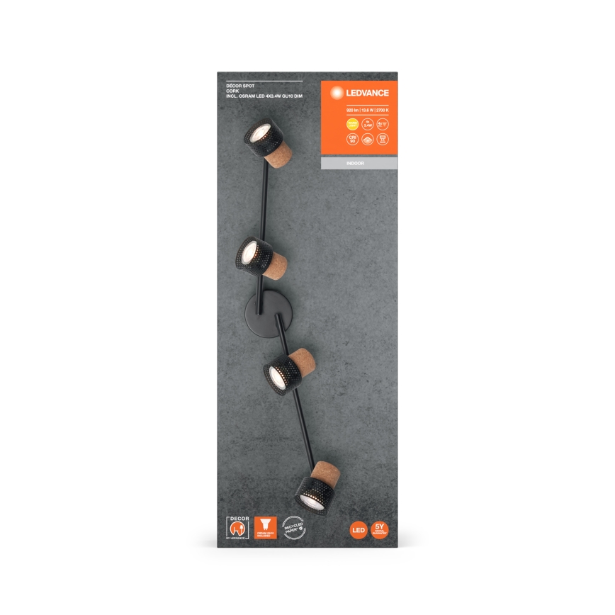 Ledvance - Foco LED DECOR CORK 4xGU10/3,4W/230V