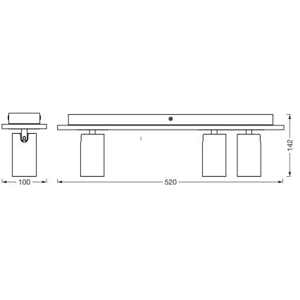Ledvance - Foco LED DECOR MERCURY 3xGU10/3,4W/230V