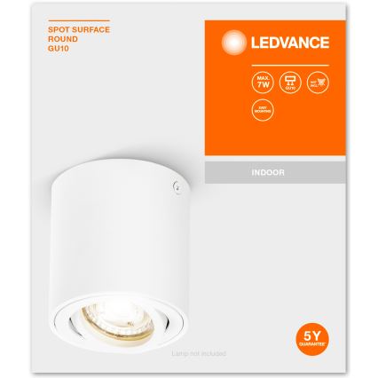 Ledvance - Foco SPOT 1xGU10/7W/230V branco