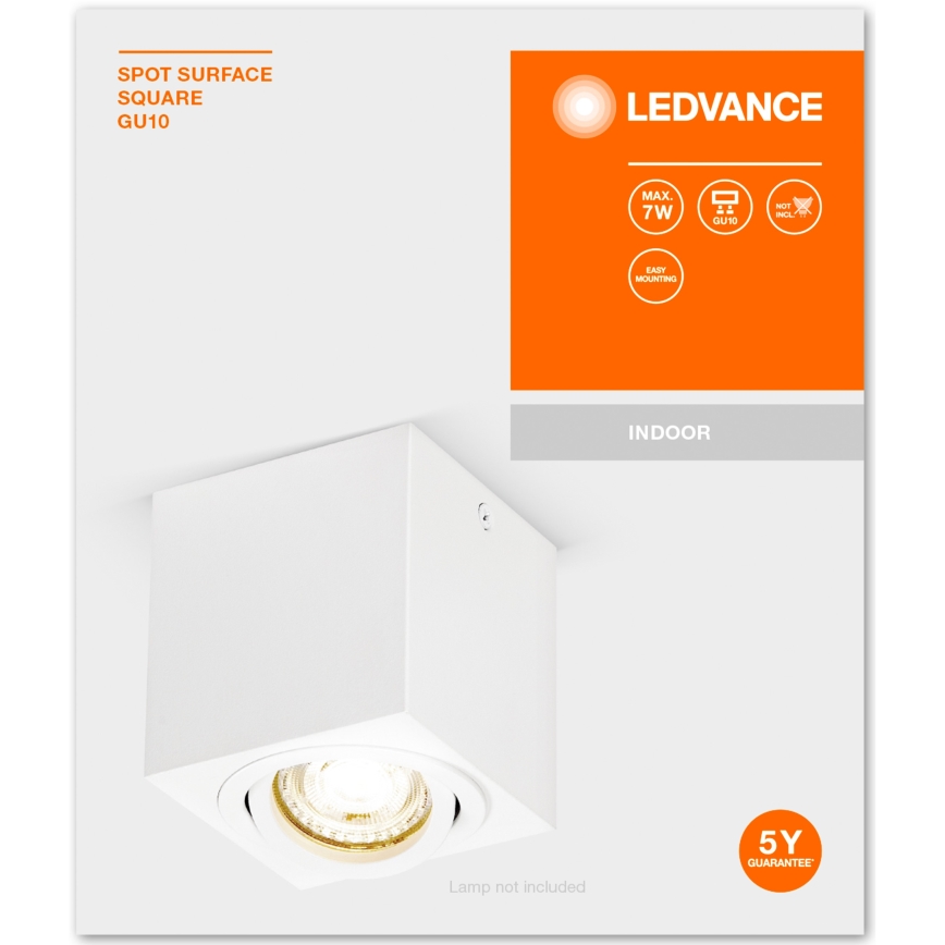 Ledvance - Foco SPOT 1xGU10/7W/230V branco
