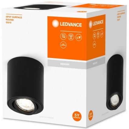 Ledvance - Foco SPOT 1xGU10/7W/230V preto