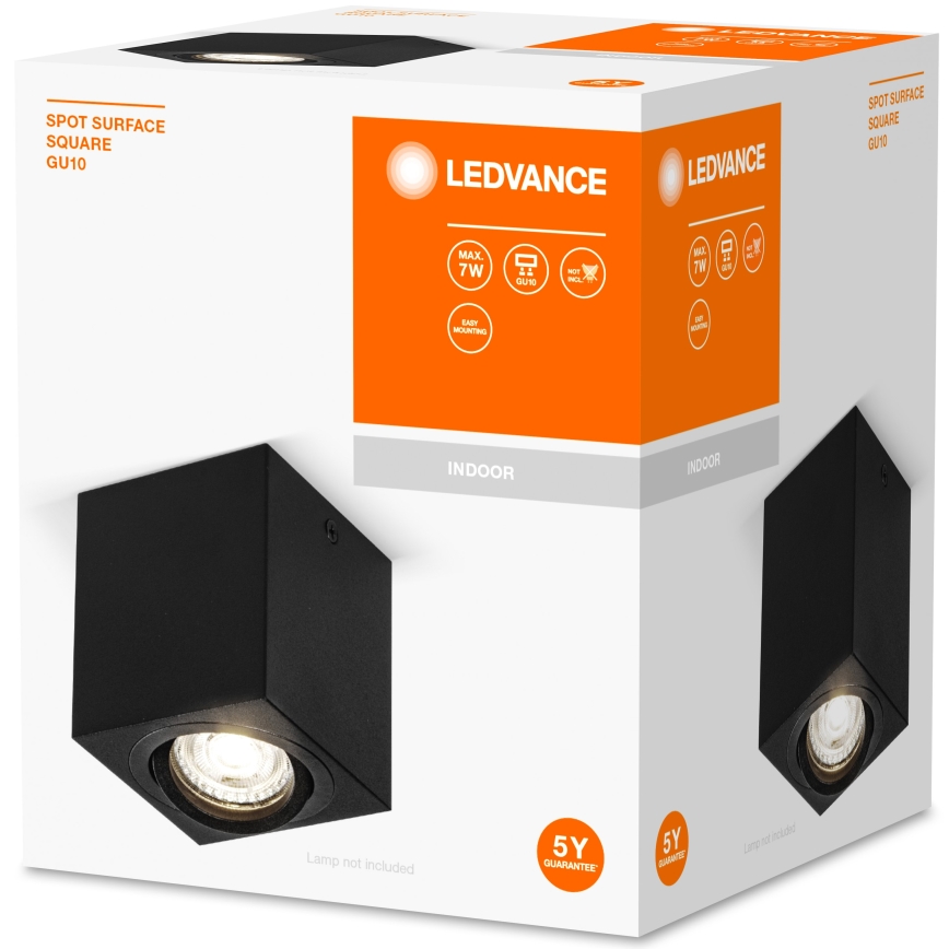 Ledvance - Foco SPOT 1xGU10/7W/230V preto