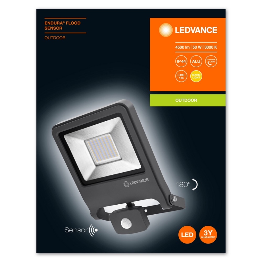 Ledvance - Holofote com sensor LED ENDURA LED/50W/230V IP44