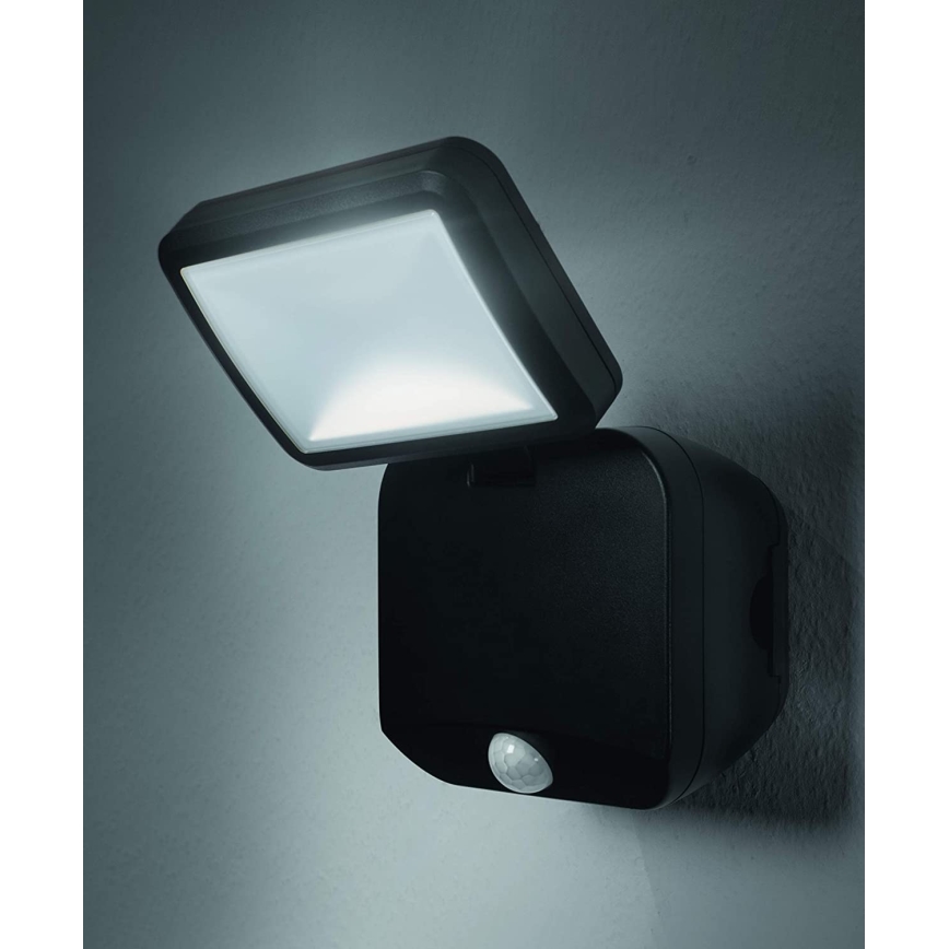 Ledvance - Holofote de parede exterior LED com sensor SPOTLIGHT LED/4W/6V IP54