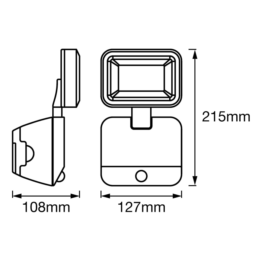 Ledvance - Holofote de parede exterior LED com sensor SPOTLIGHT LED/4W/6V IP54