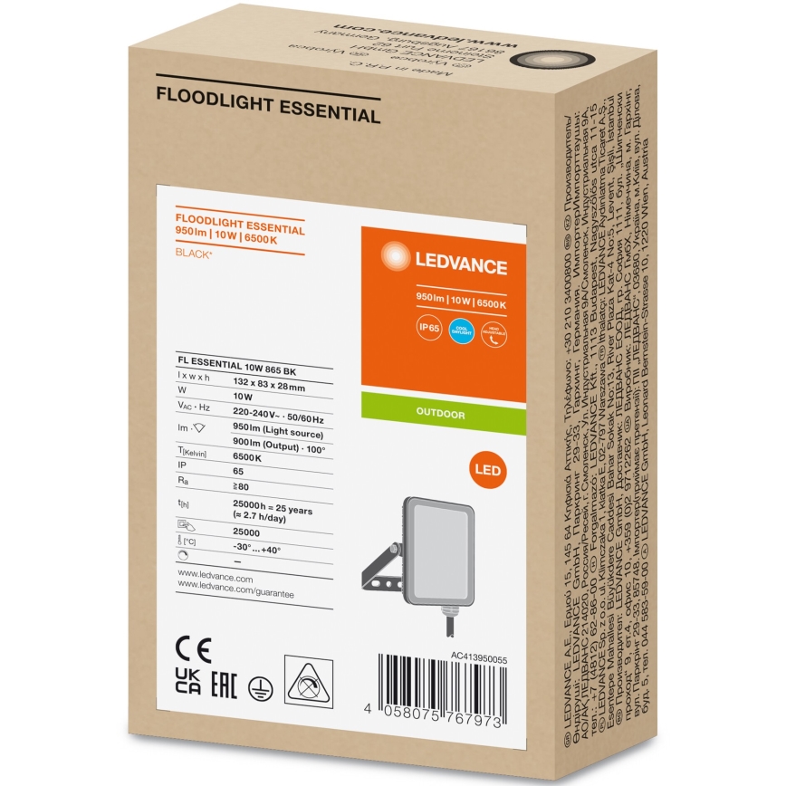 Ledvance - Holofote de parede exterior LED FLOODLIGHT LED/10W/230V 6500K IP65