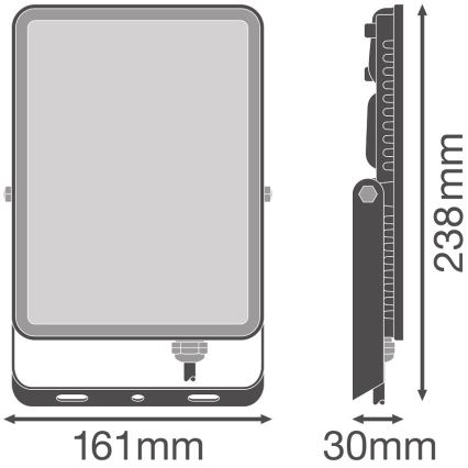Ledvance - Holofote de parede exterior LED FLOODLIGHT LED/50W/230V 4000K IP65