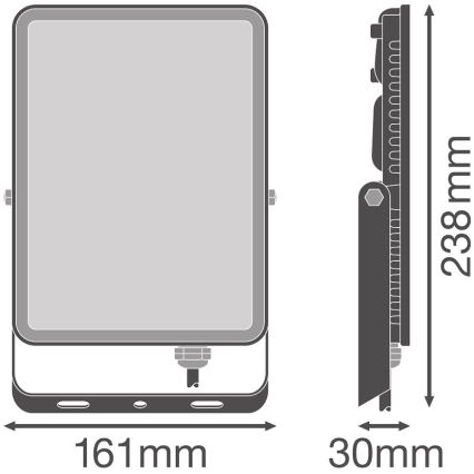 Ledvance - Holofote de parede exterior LED FLOODLIGHT LED/50W/230V 6500K IP65