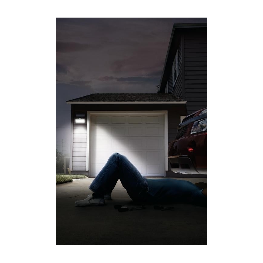 Ledvance - Holofote de parede exterior solar LED com sensor FLOOD LED/2,9W/3,7V IP44