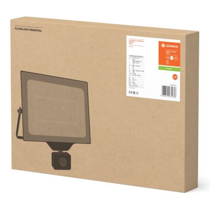 Ledvance - LED Holofote exterior de parede com sensor FLOODLIGHT ESSENTIAL LED/200W/230V IP65