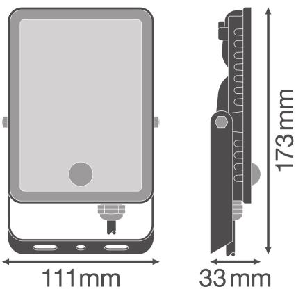 Ledvance - Holofote exterior LED com sensor FLOODLIGHT LED/20W/230V 6500K IP65