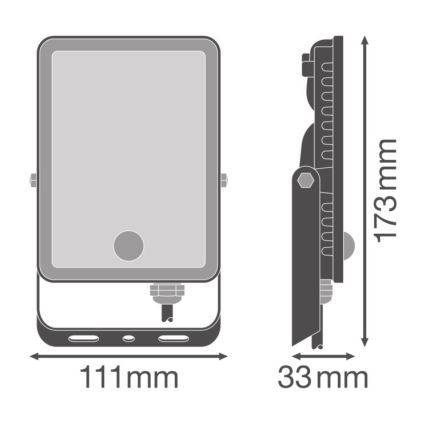 Ledvance - LED Holofote exterior de parede com sensor FLOODLIGHT LED/20W/230V IP65
