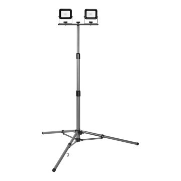 Ledvance - Holofote exterior LED com um suporte WORKLIGHT TRIPOD 2xLED/10W/230V 6500K IP65