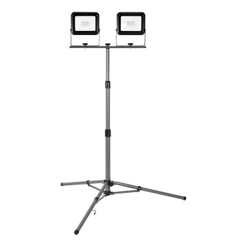 Ledvance - Holofote exterior LED com um suporte WORKLIGHT TRIPOD 2xLED/30W/230V 6500K IP65