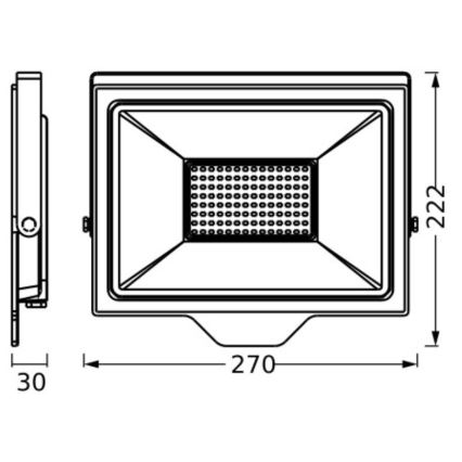 Ledvance - LED Holofote exterior de parede FLOODLIGHT ESSENTIAL LED/100W/230V IP65