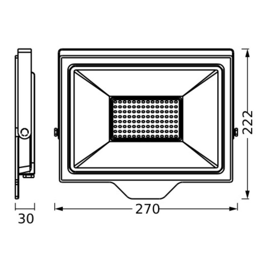 Ledvance - LED Holofote exterior de parede FLOODLIGHT ESSENTIAL LED/100W/230V IP65