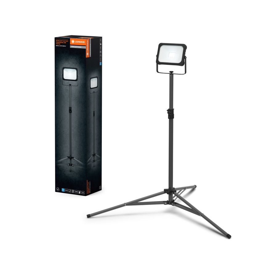 Ledvance - Holofote LED com regulação com um suporte WORKLIGHT TRIPOD LED/20W/3,7V 1500 mAh IP54