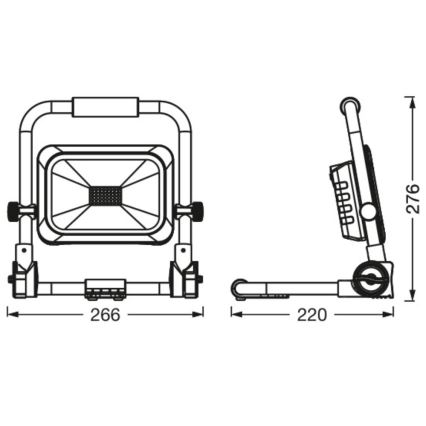 Ledvance - LED Regulação exterior rechargeable holofote WORKLIGHT BATTERY LED/20W/5V IP54