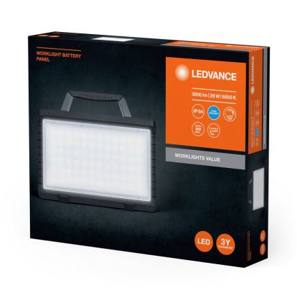 Ledvance - LED Regulação exterior rechargeable holofote WORKLIGHT BATTERY LED/26W/5V IP54