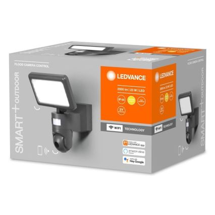 Ledvance - Holofote LED com regulação e sensor e câmara SMART+ LED/23W/230V Wi-Fi IP44