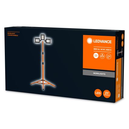Ledvance - Holofote LED com suporte TRIPOD 1xLED/30W/230V + 2xLED/5W IP65