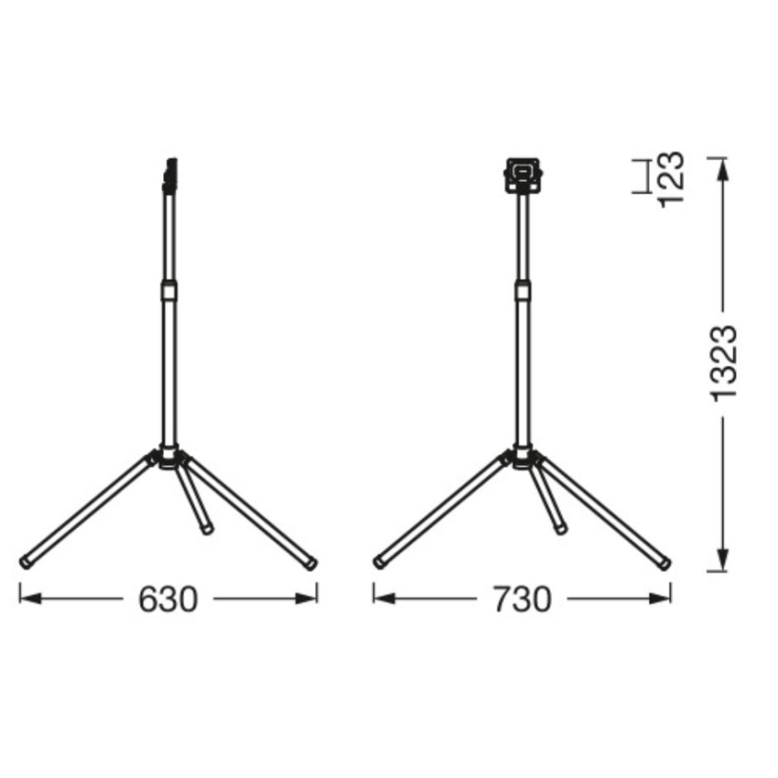 Ledvance - Holofote exterior LED com um suporte WORKLIGHT TRIPOD LED/20W/230V 6500K IP65