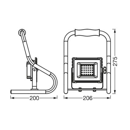 Ledvance - Holofote LED R-STAND LED/10W/5V IP44