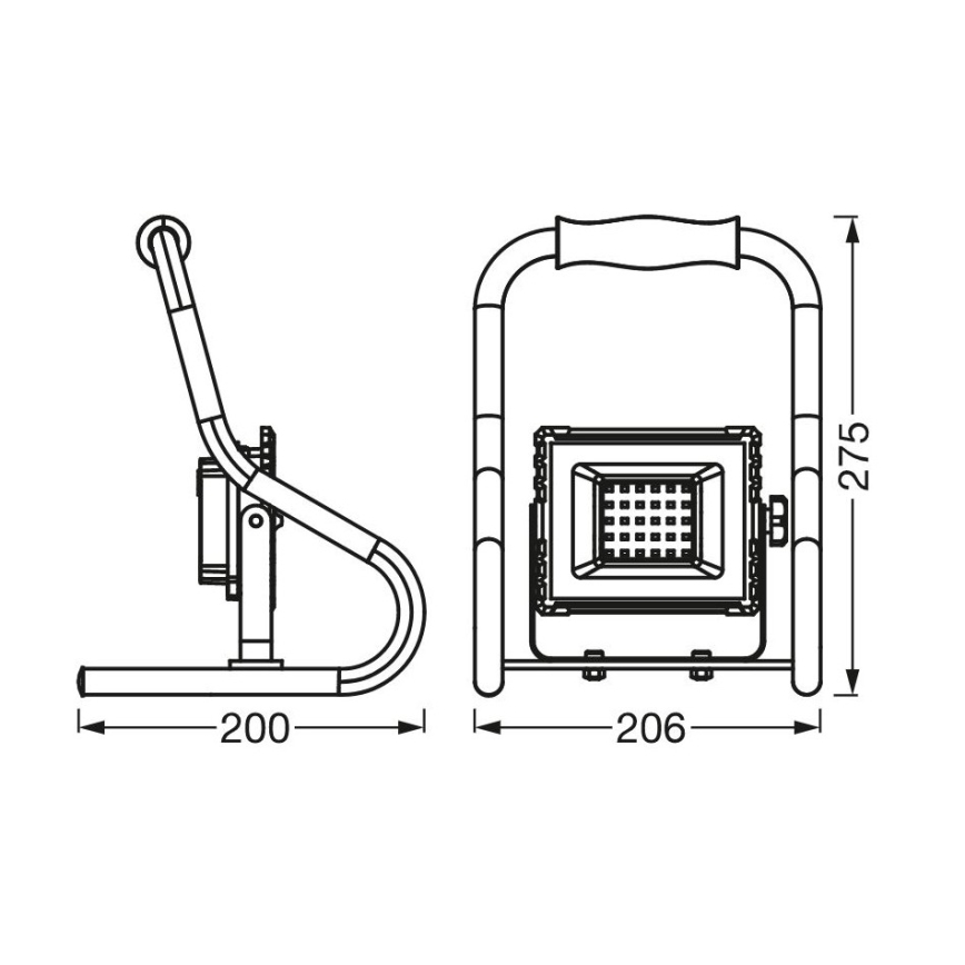 Ledvance - Holofote LED R-STAND LED/10W/5V IP44