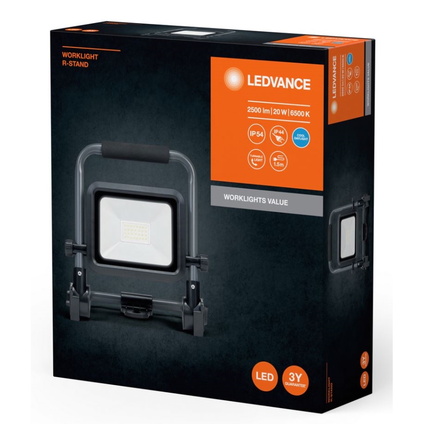 Ledvance - Holofote exterior LED WORKLIGHT R-STAND LED/20W/230V 6500K IP54