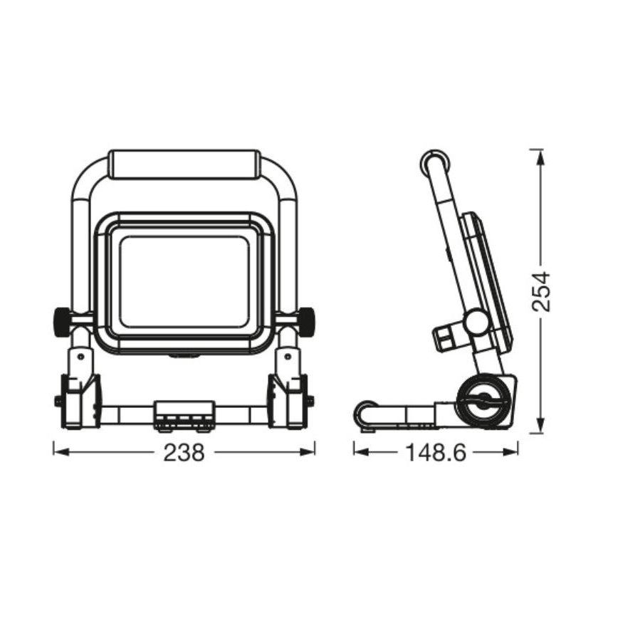 Ledvance - Holofote exterior LED WORKLIGHT R-STAND LED/20W/230V 6500K IP54