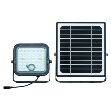 Ledvance - Holofote solar LED regulável com um sensor de crepúsculo e movimento FLOOD SPLIT LED/10W/3,2V 5000 mAh IP65 + comando