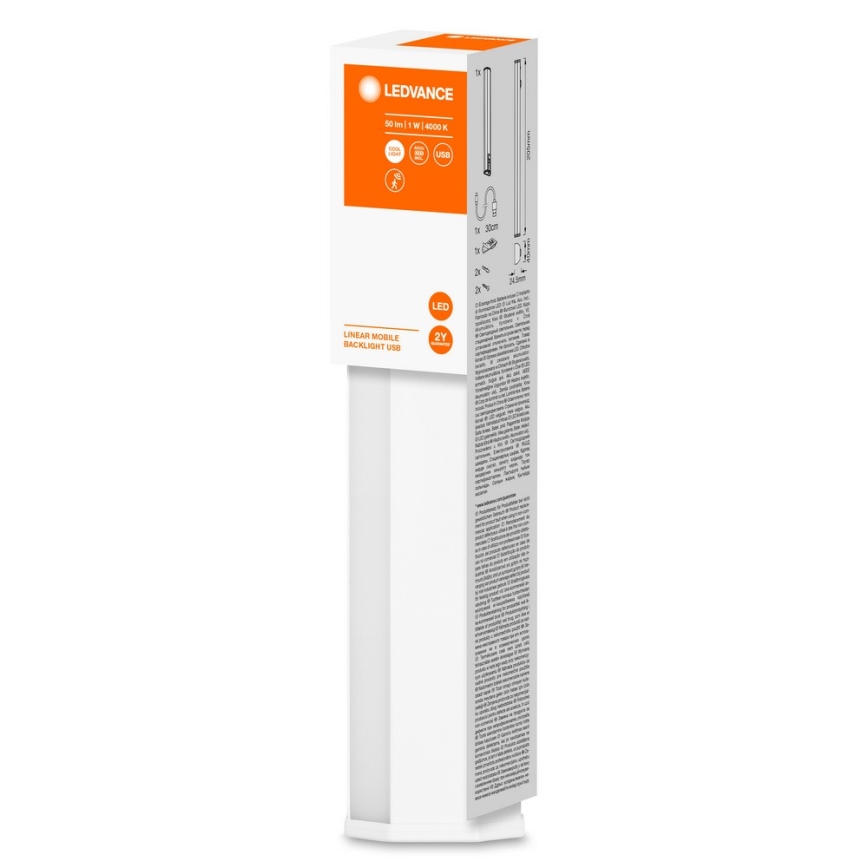 Ledvance - Iluminação de armário de cozinha LED com sensor MOBILE LED/1W/5V 20 cm