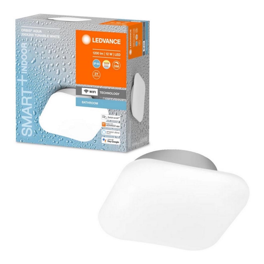 Ledvance - Iluminação de casa de banho LED com regulação SMART+ AQUA LED/12W/230V 3000-6500K IP44 Wi-Fi
