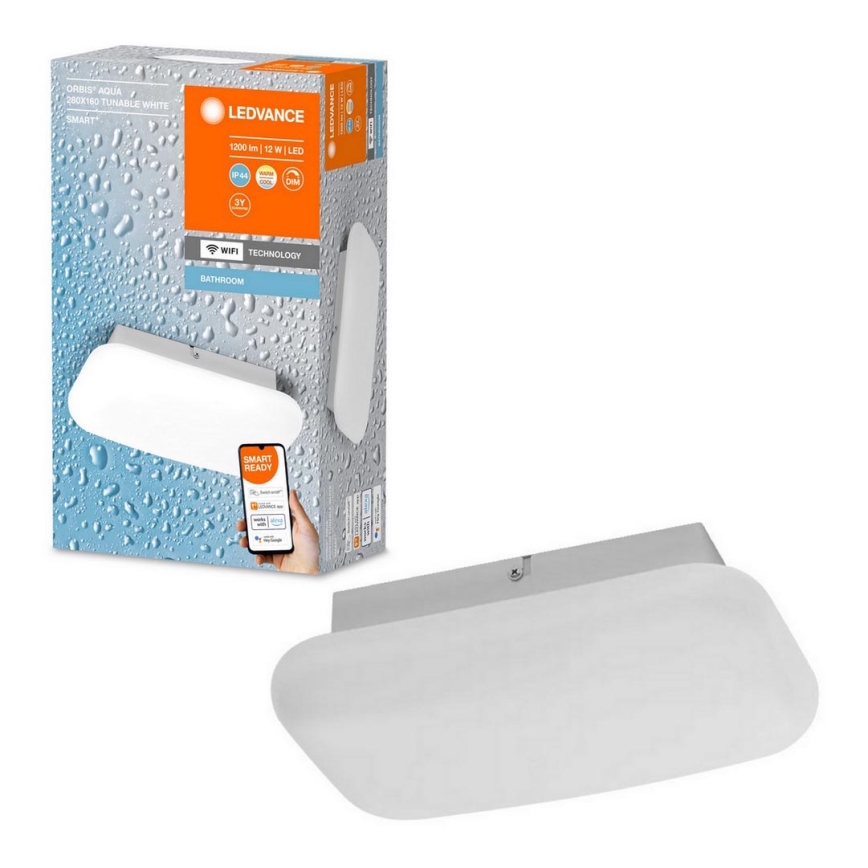 Ledvance- Iluminação de casa de banho LED com regulação SMART+ AQUA LED/12W/230V IP44 Wi-Fi