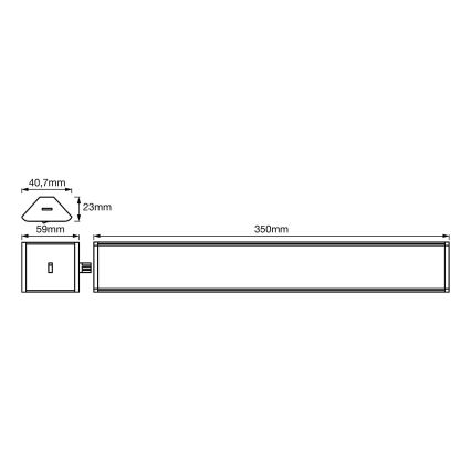 Ledvance - Iluminação de destaque LED com regulação e sensor CORNER LED/5W/230V