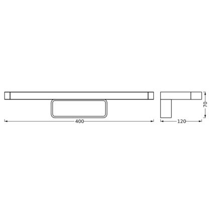 Ledvance - Iluminação de espelho de casa de banho LED DISC BAR LED/7W/230V 3000/4000K IP44