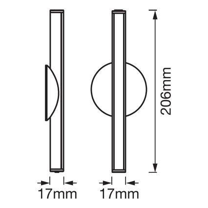 Ledvance - Iluminação de espelho LED com regulação LEDSTIXX LED/2W/Li-Ion IP44 CRI 90