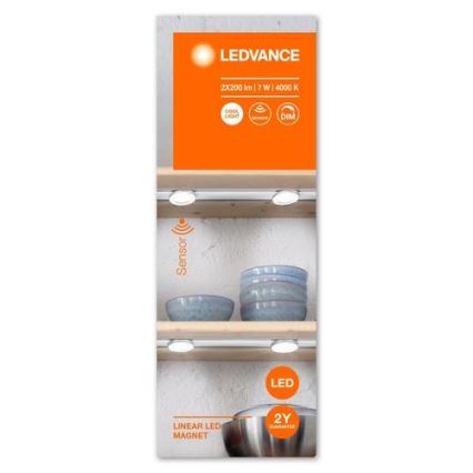 Ledvance - Iluminação de mobília LED com regulação e sensor LINEAR 2xLED/3,5W/230V