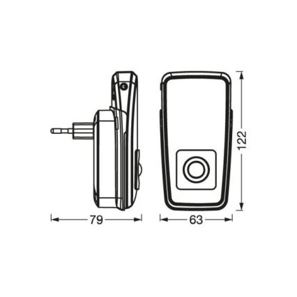 Ledvance - Iluminação de orientação de tomada com sensor LUNETTA LED/2W/230V