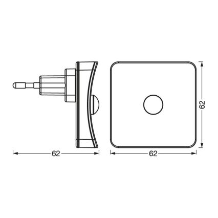 Ledvance- Iluminação de orientação de tomada RGB LED com um sensor LUNETTA LED/0,3W/230