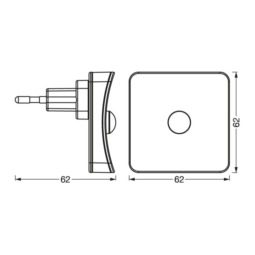 Ledvance- Iluminação de orientação de tomada RGB LED com um sensor LUNETTA LED/0,3W/230