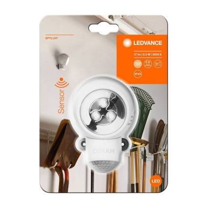 Ledvance - Iluminação de orientação exterior LED com sensor SPYLUX LED/0,3W/4,5V IP4