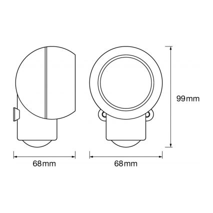 Ledvance - Iluminação de orientação exterior LED com sensor SPYLUX LED/0,3W/4,5V IP4