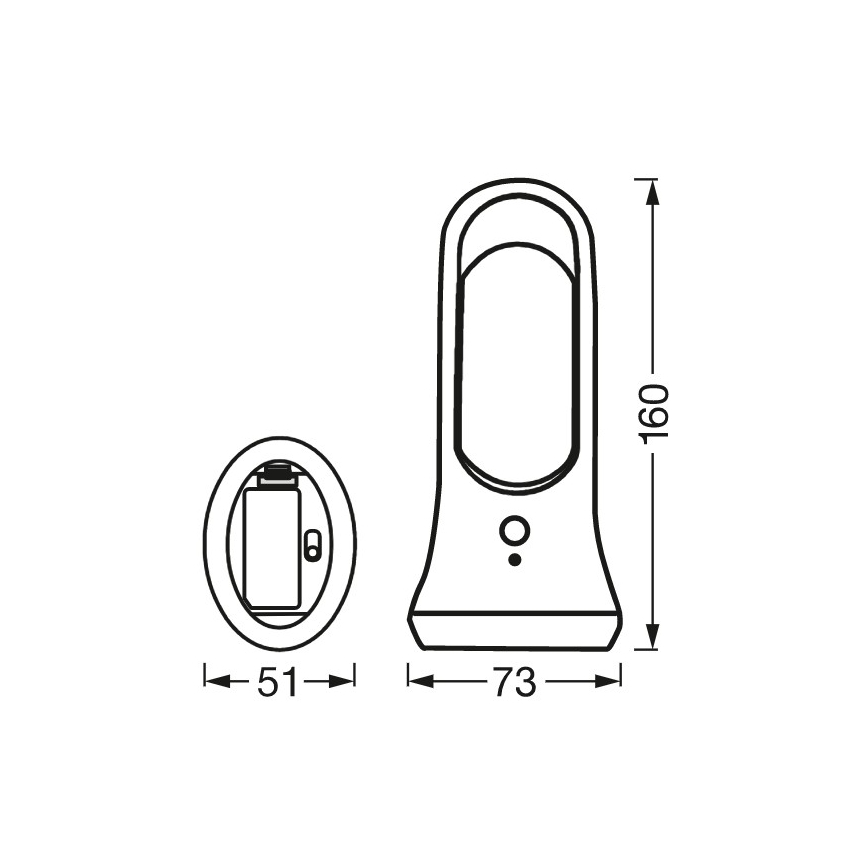 Ledvance - Iluminação de orientação LED com sensor MOBILE LED/0,7W/4xAAA