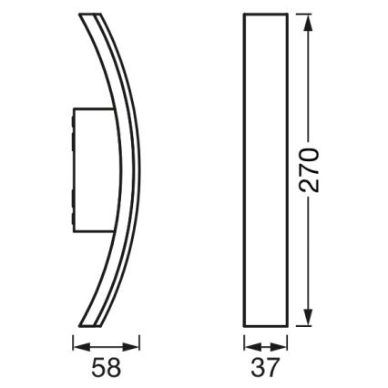 Ledvance - Iluminação de parede exteiror LED BOW LED/7W/230V IP54
