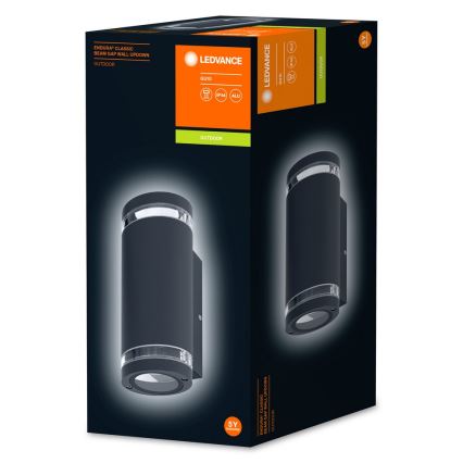Ledvance - Iluminação de parede exterior BEAM 2xGU10/35W/230V IP44
