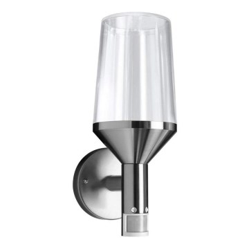 Ledvance - Iluminação de parede exterior com sensor CALICE 1xE27/60W/230V IP44